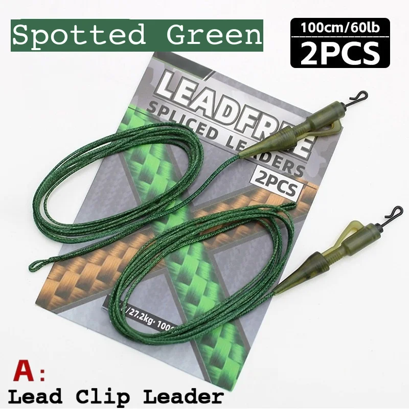 

Lead Free Carp Fishing Leader Line 1m 60LB High Strength Anti Tangle Carp Leader