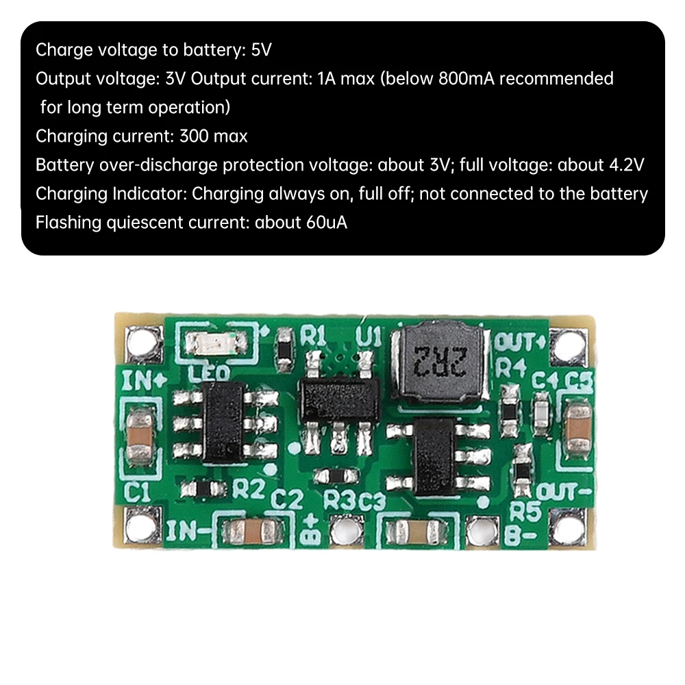 AA AAA Droge Cel Naar Lithiumbatterij Converter Module 1.5V 3V 4.2V Opladen Ontladen Voor Speelgoed Afstandsbediening