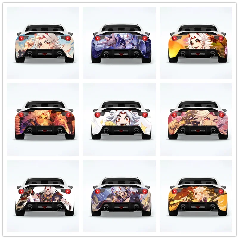 Arataki Itto | Genshin Impact Car Wrap Rear Car-Stickers The Car-Decal Car Cartoon Creative Sticker Body Appearance Modification