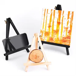 Black Wooden Easel For Painting,20cm 24cm 30cm 40cm 50cm Height,Folding Desktop Display Triangle Bracket,Art Supplies,1 Piece