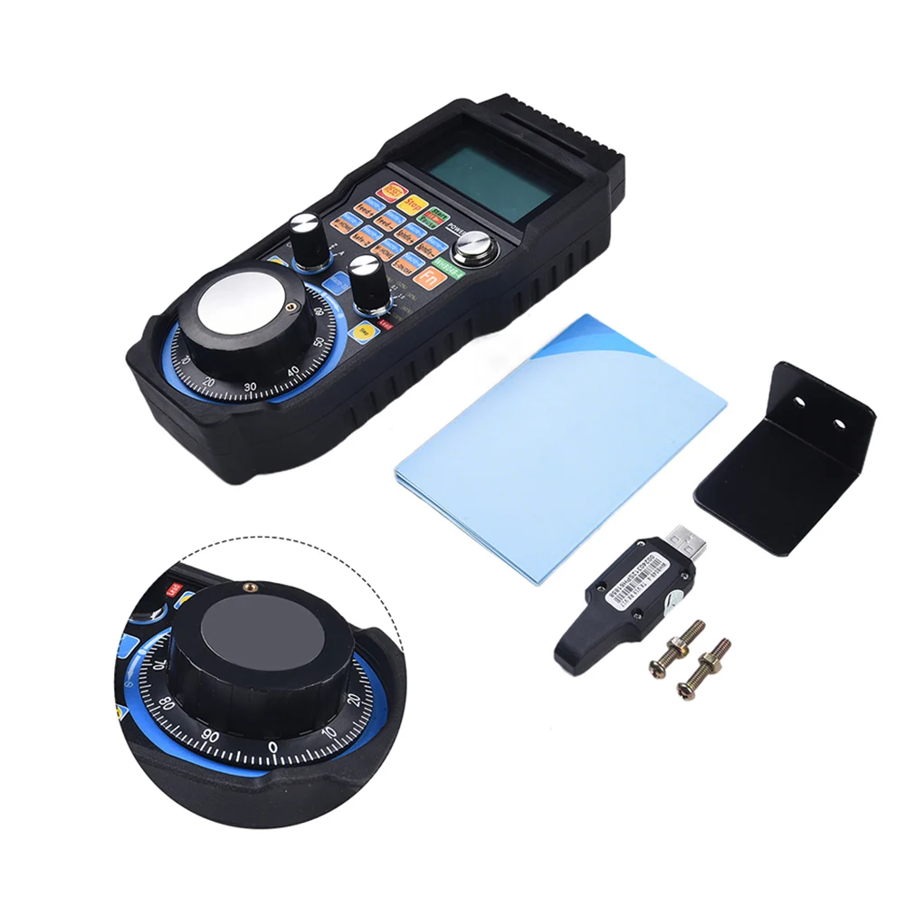 Wireless 6 CNC Electronic Handwheel USB MPG Controller With LCD Display For CNC Router Milling Machine Engraving Tool