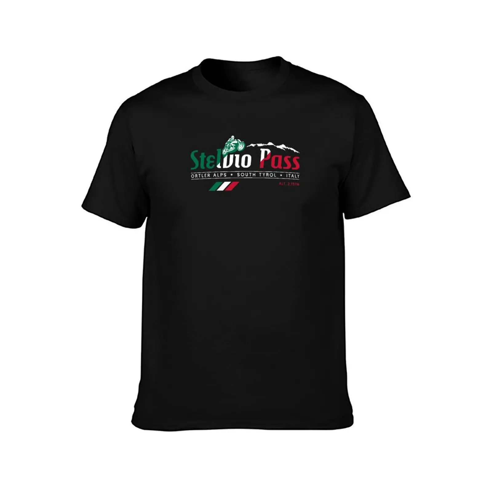 Stelvio Pass T-Shirt Basic Solid Color Short Sleeve Cotton Top