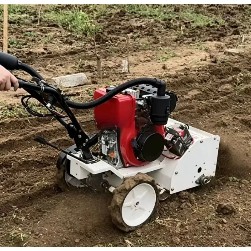 UNIO 10HP Automatic Micro Tiller 90kg Farm Cultivator with Rotary Tiller Blade Weeding Wheel & Ditching Plow