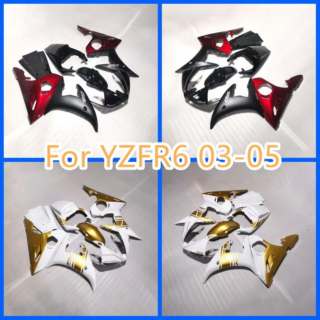 High Quality Fairing Kit for YAMAHA YZF-R6 YZF600 600CC 2003 2004 2005 YZFR6 03-05 Red Black Injection Bodykit No Need Modify