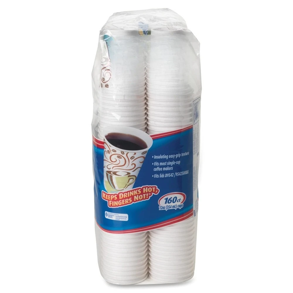 

Изолированные бумажные чашки для горячего кофе, 12 унций, одноразовая дорожная кружка с терморукавом, оптовая упаковка