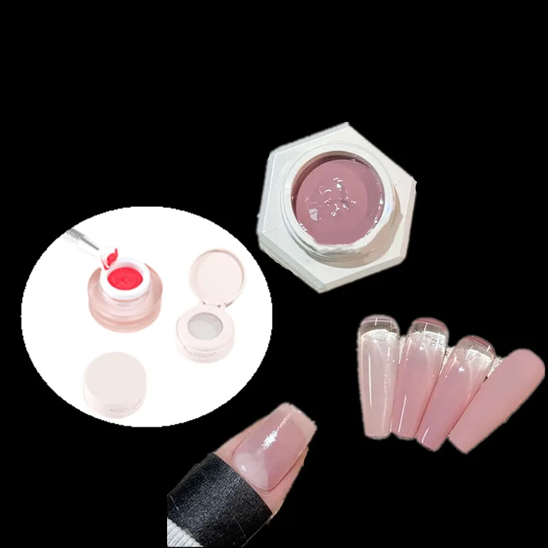 سداسية جيل للأظافر جرة الوجه غطاء 2/3/5 جرام حامل طلاء الأظافر حالة مانيكير المنظم حاوية مستحضرات التجميل الوجه العلوي علبة التعبئة والتغليف #1