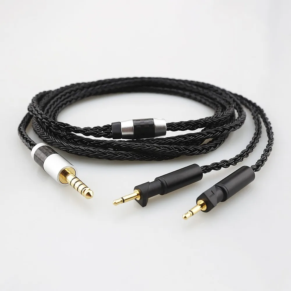 16 Core Black Silver Plated Headphone Upgrade Cable for Abyss Diana v2 phi TC X1226lite 2.5 3.5 4.4 XLR