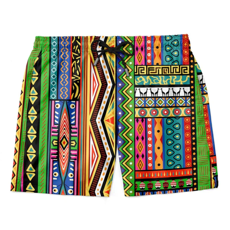 Pantalon de plage pour hommes, motif de tradition africaine, short imprimé en 3D, short respirant d'été, streetwear de fitness, Ropa zones bre