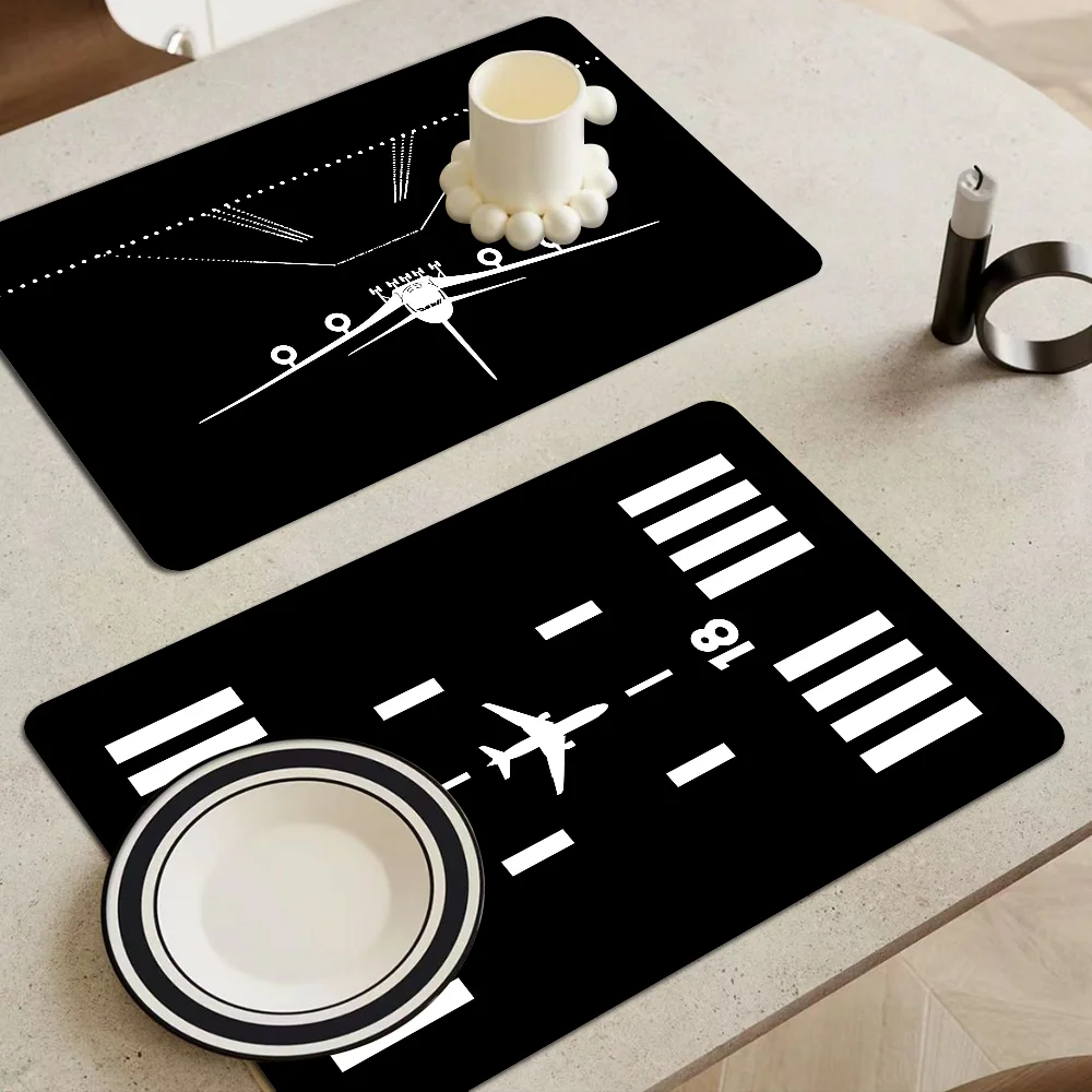 

Airport Runway Non-slip Fast Water Absorption Anti-scalding Imitation Tile Printing Coffee Machine Draining Pad
