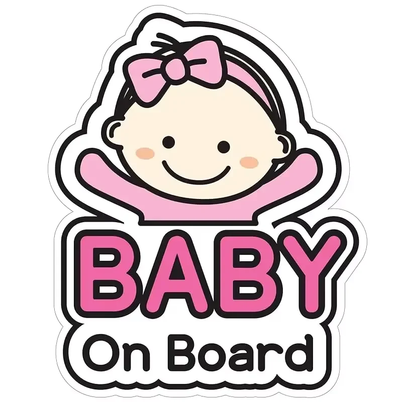 1PC Lovely BABY on Board Car Sticker Waterproof Anti-Sun Auto Tail Decoration Sticker for Car Styling - view 6