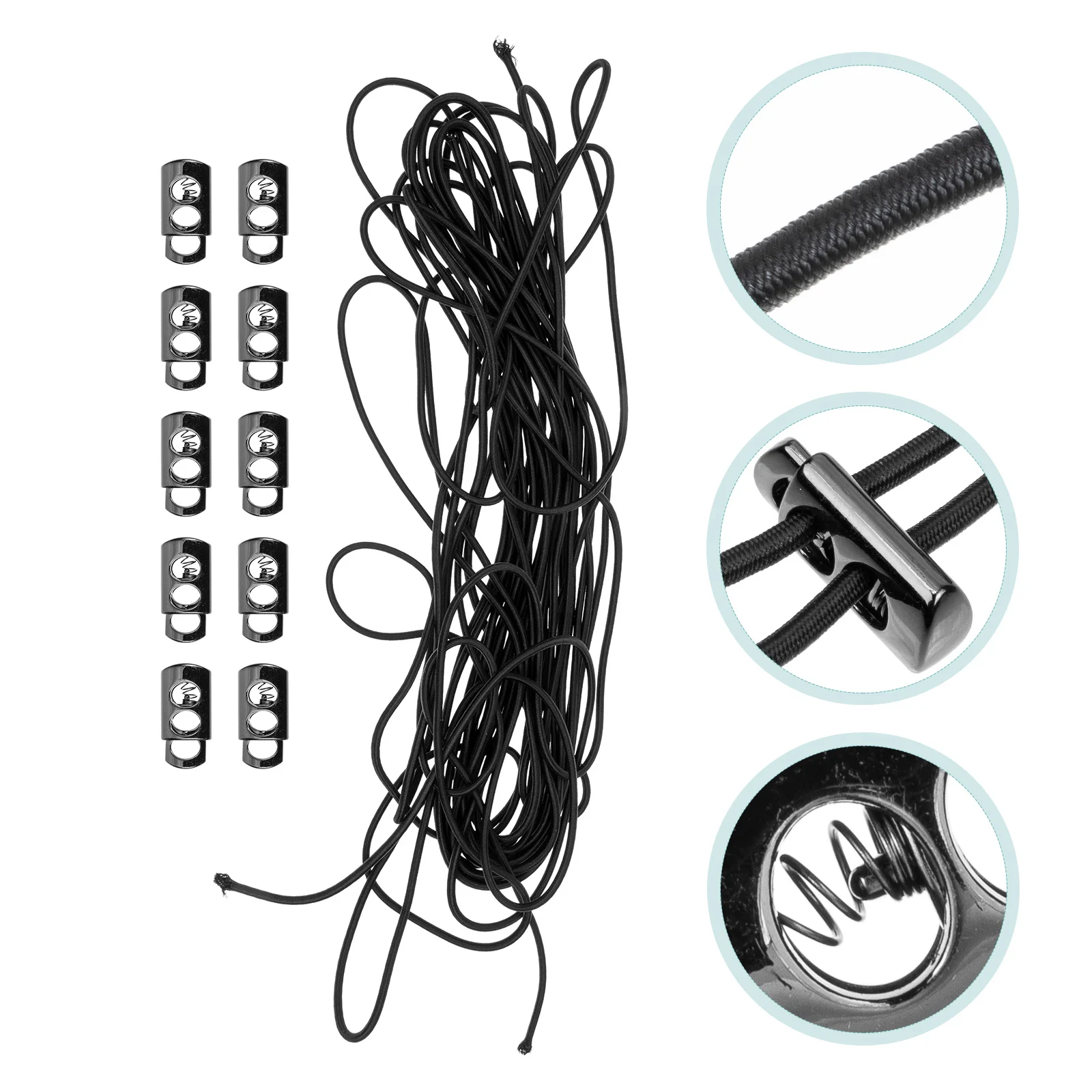 

10 set Adjustable Goggles Lanyard Black Durable Rubber Metal Non-Slip Eyeglass Strap For Swimming Goggle Fixing Replacement