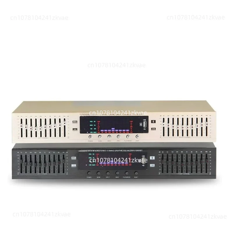 HIFI Digital HD Stereo Preamplifier Equalizer Built-In USB Bluetooth Home Stage Equalizer Dual 10 Segments