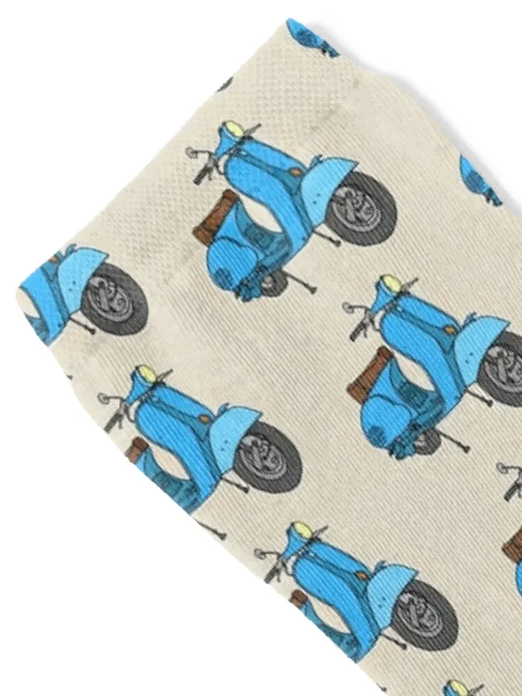 Blue motor scooter Socks basketball floor gift anime Ladies Socks Men's