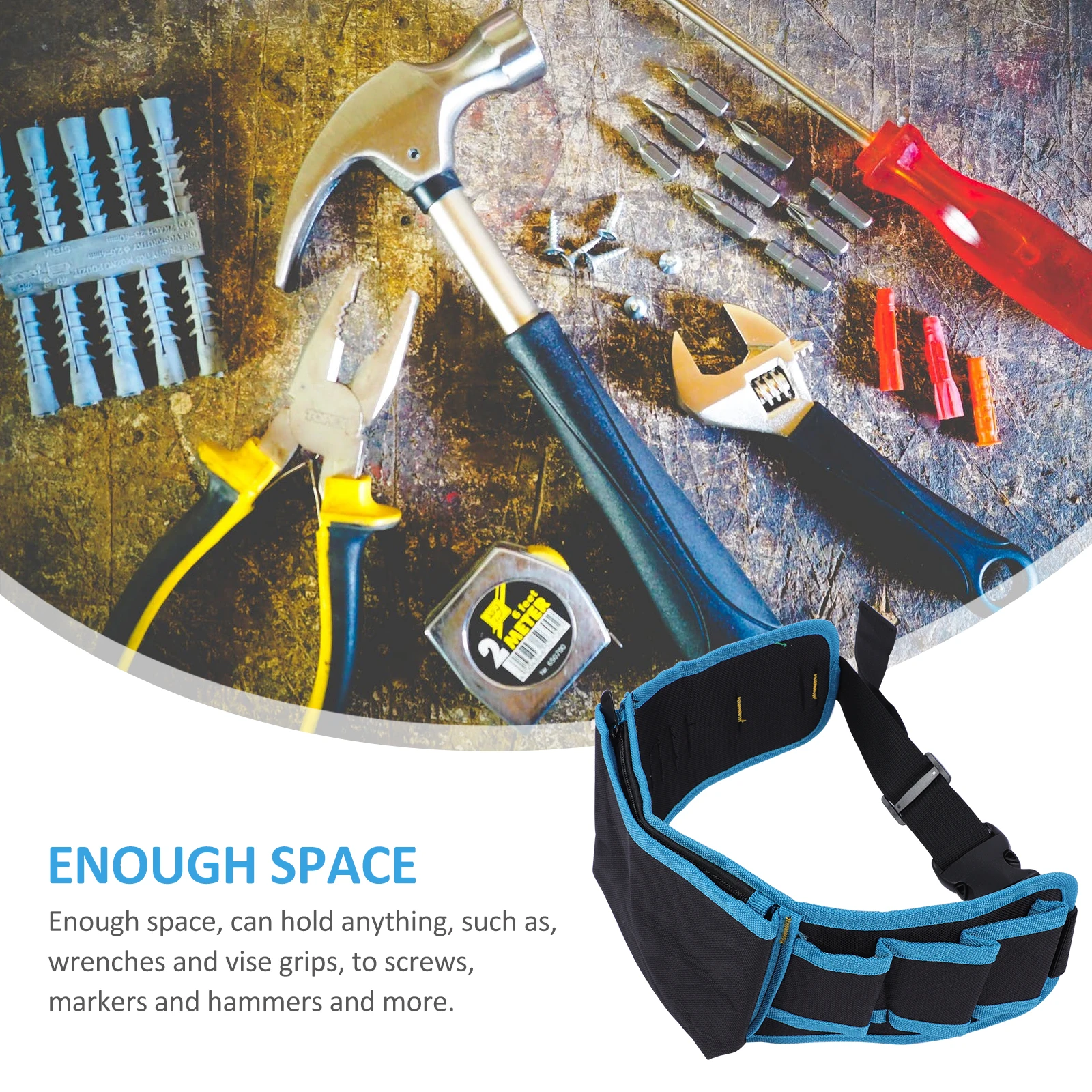 

Tool Storage Waist Bag 600D Oxford Wear Resistant Electrician Plumber H Fanny Pack Utility Pouch Maintenance Kit Belt Pouch