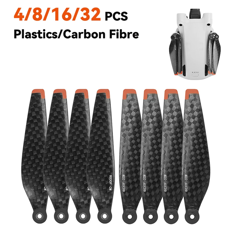 Hélice de fibra de carbono para Dron DJI Mini 3 4 Pro, hélices ligeras, hélices plegables, accesorios de plástico