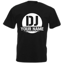 Custom T Shirt DJ Your Name Logo Printed Mens Womens Casual Tops Tees Shirts Diy Names Short Sleeve Funny Shirt Plus Size