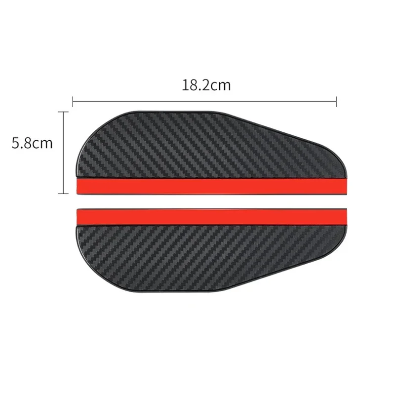 2PCS Car Rearview Mirror Rain Eyebrow Visor Carbon Fiber Accessories for Honda Civic City Accord Odyssey Spirior CRV