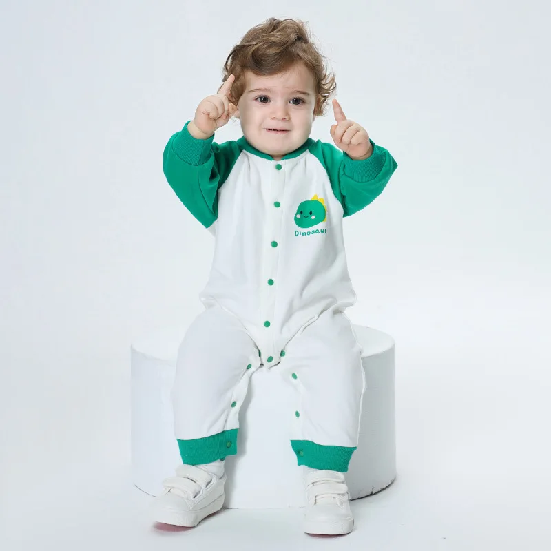 

Spring Animal Baby Bodysuit Cartoon Dinosaur Clothes Rompers Kawaii Boys Girls Bodysuit Cotton Long Sleeves Onesie Jumpsuits