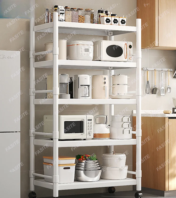 

Кухонная полка для хранения, многослойная полка для хранения, простая полка для кастрюль, полка для хранения микроволновой печи