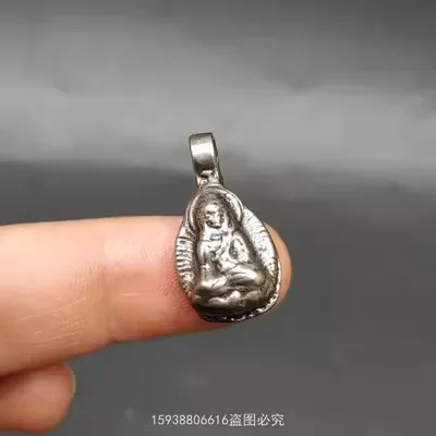 Retro Tibetan Tradition Meteorite Iron Torin Faluo Buddha Bead Ornament Pendant