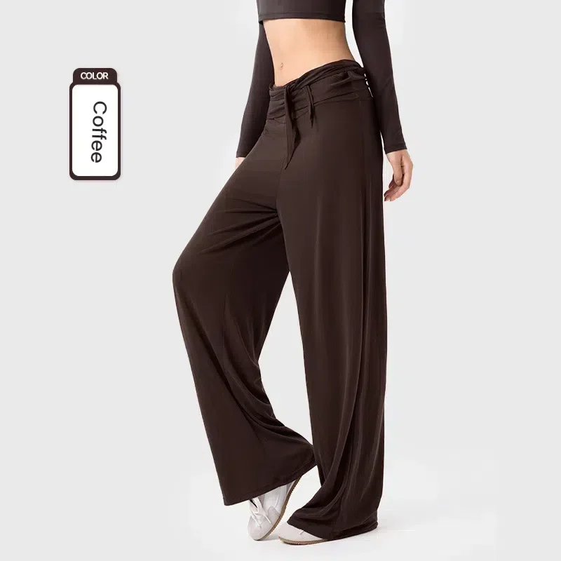 Autumn Women's Loose Wide Leg Pants Slim-fit Straight-leg Trousers Breathable Draping Loose Casual Yoga pants for woman clothing