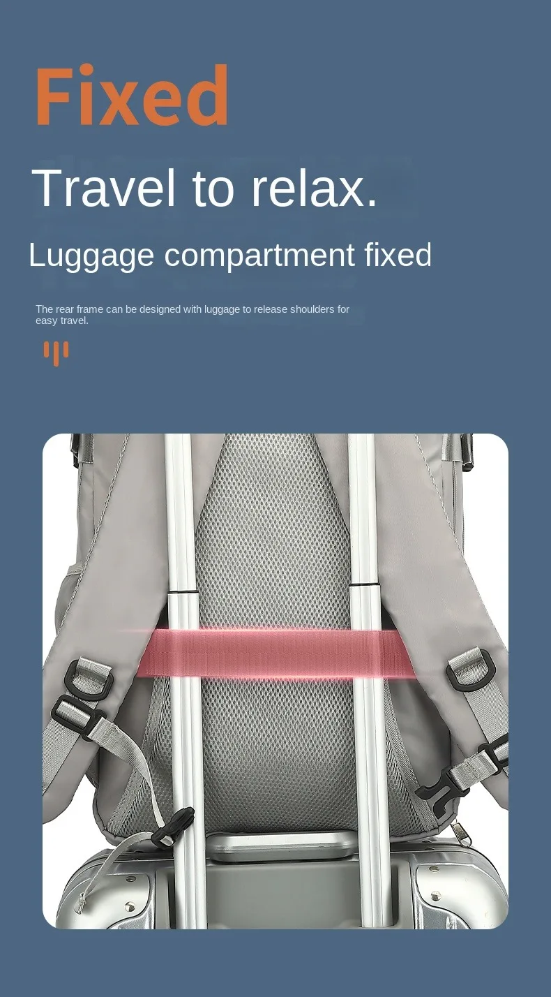 حقيبة ظهر محمولة معتمدة من شركة الطيران، حقيبة أمتعة متينة مع مقصورات داخلية متعددة، للتخييم، المشي لمسافات طويلة، مجهزة بأشرطة كتف مريحة وتخزين تحت المقعد، مناسبة للرحلات القصيرة، حقيبة ظهر للسفر باللوازم المدرسية، مناسبة للجنسين، مناسبة للسفر باللون الوردي، سعة كبيرة، مقاومة للماء، مقاومة للماء، باللون الأسود