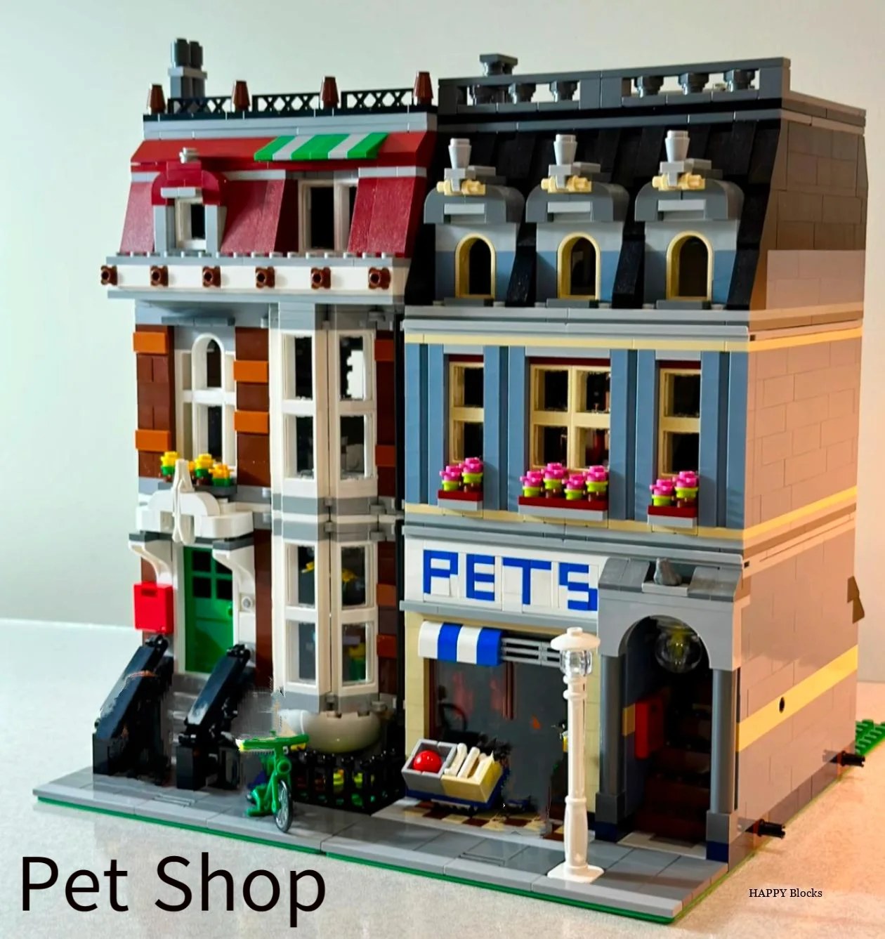 MOC Street View Pet Shop Building Blocks Set Toys for Adults Kids Construction Brick Compatible 10218 Birthday Christmas Gifts