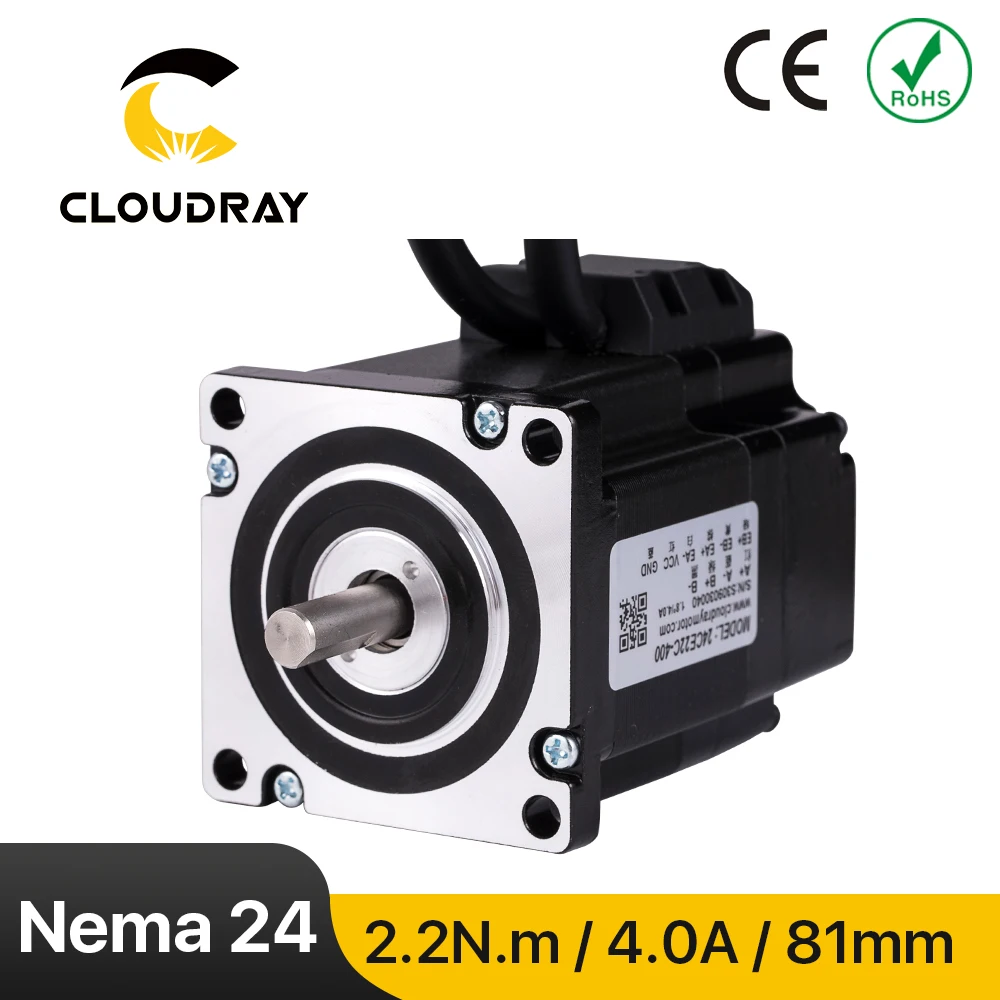 

Cloudray Nema24 Closed Loop Stepper Motor with Encoder 2.2N.m 4.0A Servo Motor for CNC Router Engraving milling machine