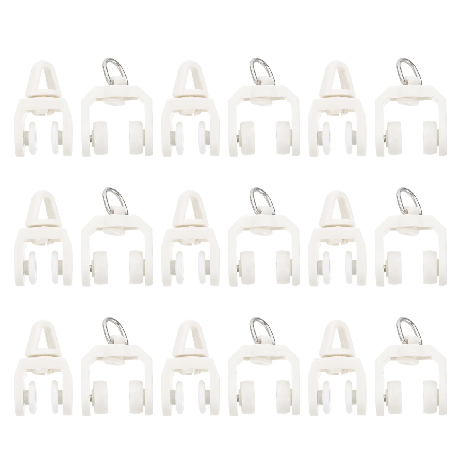 

50 Pcs Curtain Track Pulley Runner Ceiling Hooks Wheel Drapery Scroll Rollers Glider