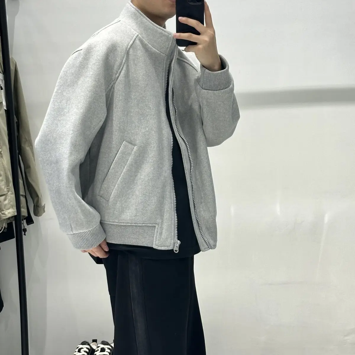 

Bomber Jackets Womens Jacket Vêtements Autumn Woolen Yarn Overlong Woven Textured Layered Sashes Ladylike Feminine Gentle Daily