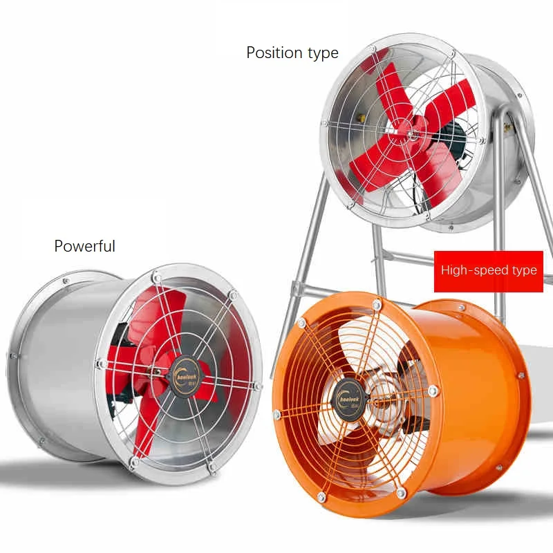 Cilindro ventilação de alta velocidade exaustor cozinha industrial grau gama capô forte gasoduto fluxo axial ventilador silencioso