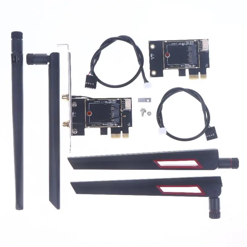 مجموعة واحدة من محول بطاقة الشبكة NGFF M 2 إلى PCIE لبطاقة الشبكة اللاسلكية ذاتية الصنع #4