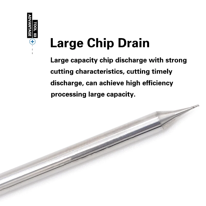 HRC55 0.2-0.9mm マイクロフラットエンドミル 4mm シャンク 超硬合金 CNC ルータービット TiCN コーティング 2枚刃 メタルミニフライス