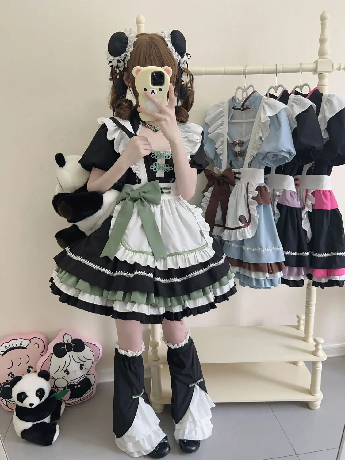 Kawaii Lolita Blue Maid fur s, Japanese Sweet Women, Py Play Costume, Halloween Party Cosplay, Short Sletransved Clothing