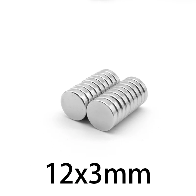 10-150pcs 12x3mm Super Powerful Strong Bulk Small Round NdFeB Neodymium Disc Magnets Dia 12mm x 3mm N35 Rare Earth  Magnet 12*3