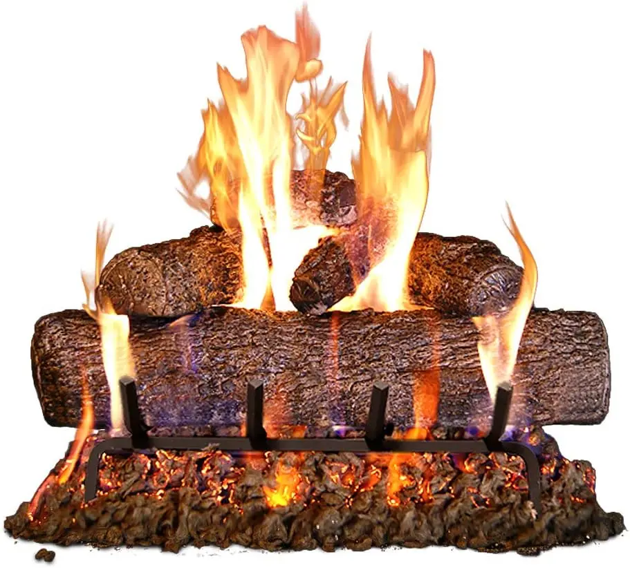 

RealFyre Peterson 24-inch Live Oak Log Set with Vented Burner and Gas Connection Kit. Match Lit (Natural Gas Only)