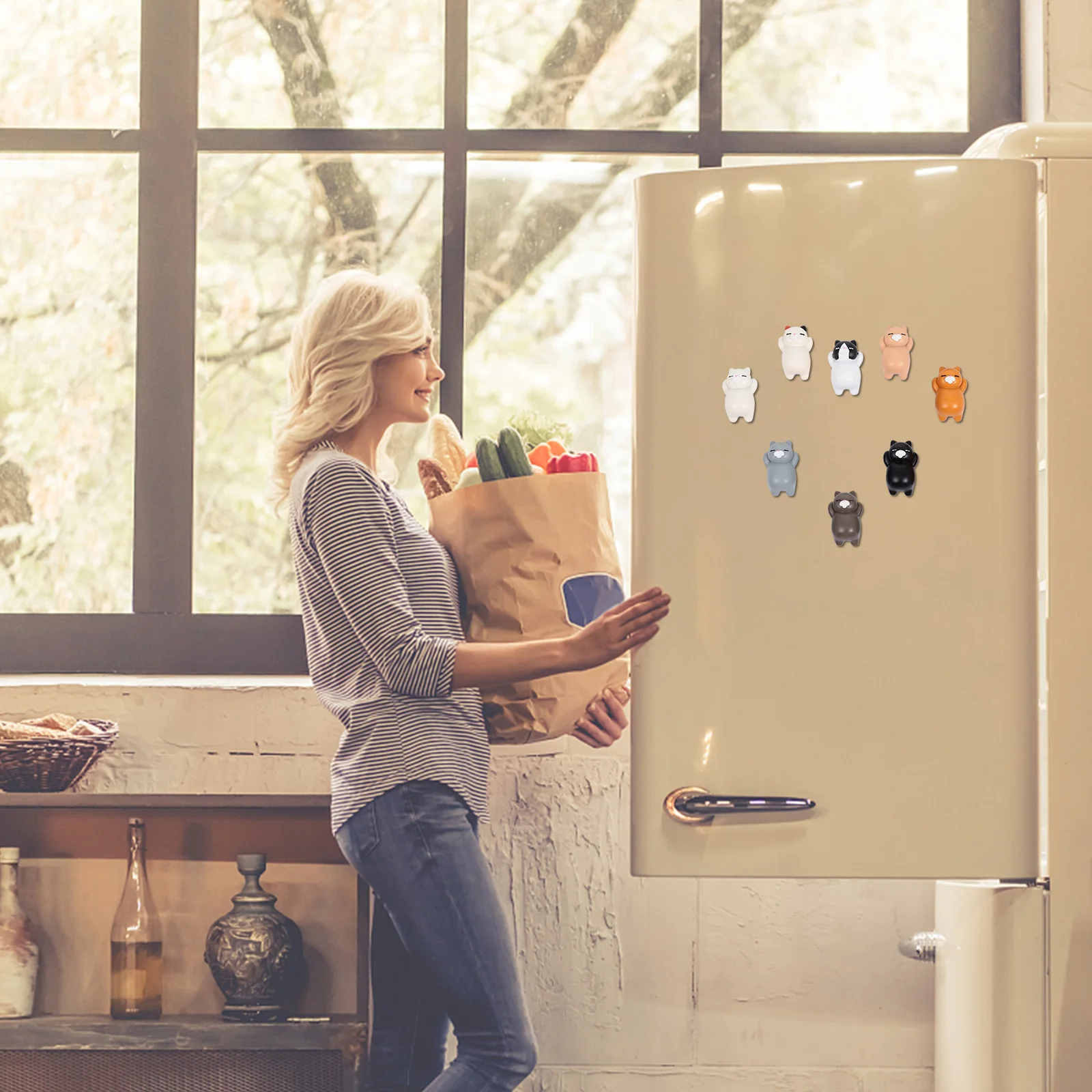 

Kitchen Magnet Refrigerator Fridge Magnets Three-dimensional Magnetic Sticker for Home