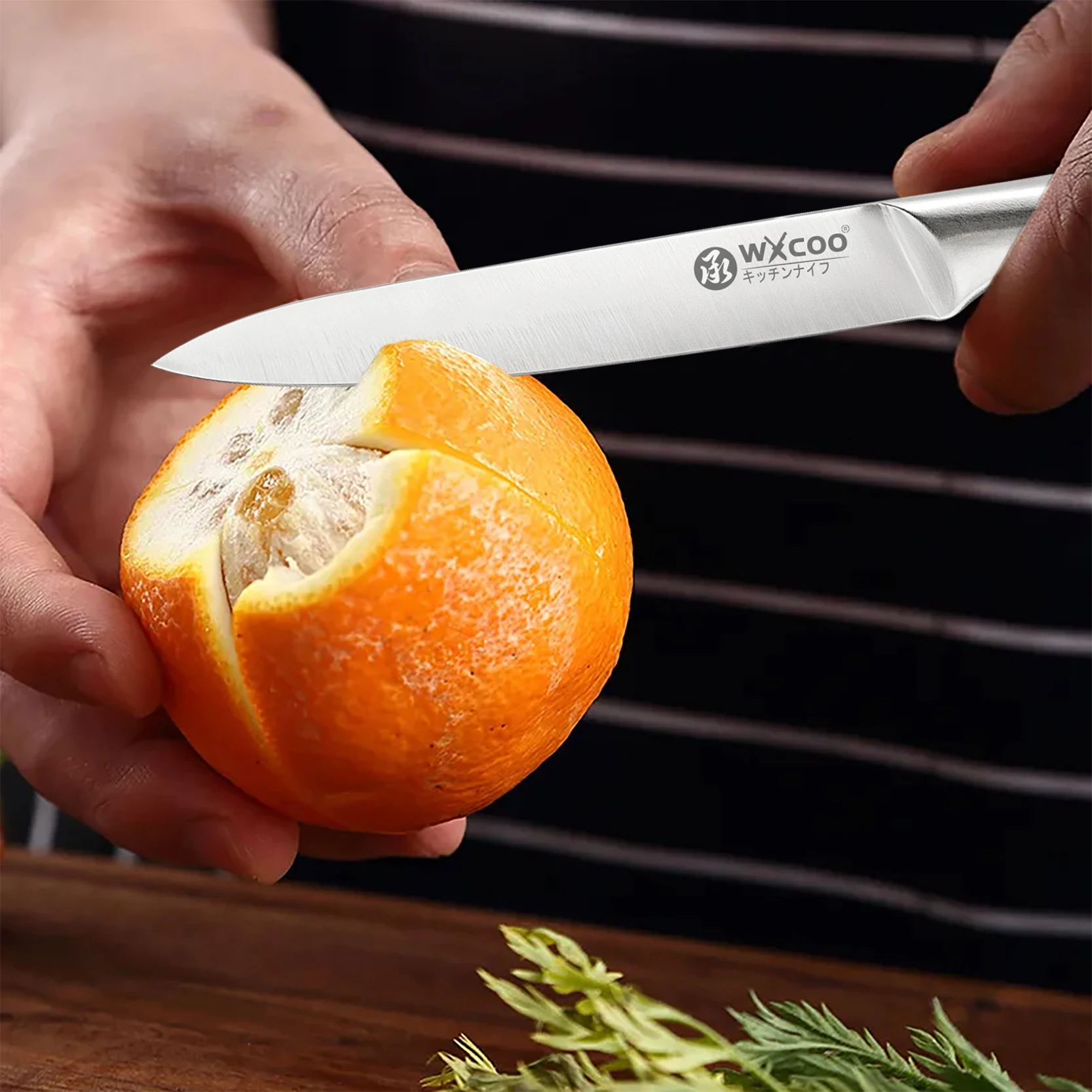 WXCOO Professional Chef's Knife Stainless Steel Meat Cleaver Kitchen Knife for BBQ Cooking Food Scissor Knife  Accessories