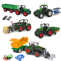 Large Agricultural Tractor 1:24 Simulation Farm Harvester Transport Vehicle Inertia Engineering Truck Set Boys Toys Gifts