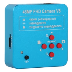 48MP 2K HDMI Video Microscope Camera 1080P 60FPS C-MOUNT Interface Panasonic Sensor With Remote Control 8G Memory Card