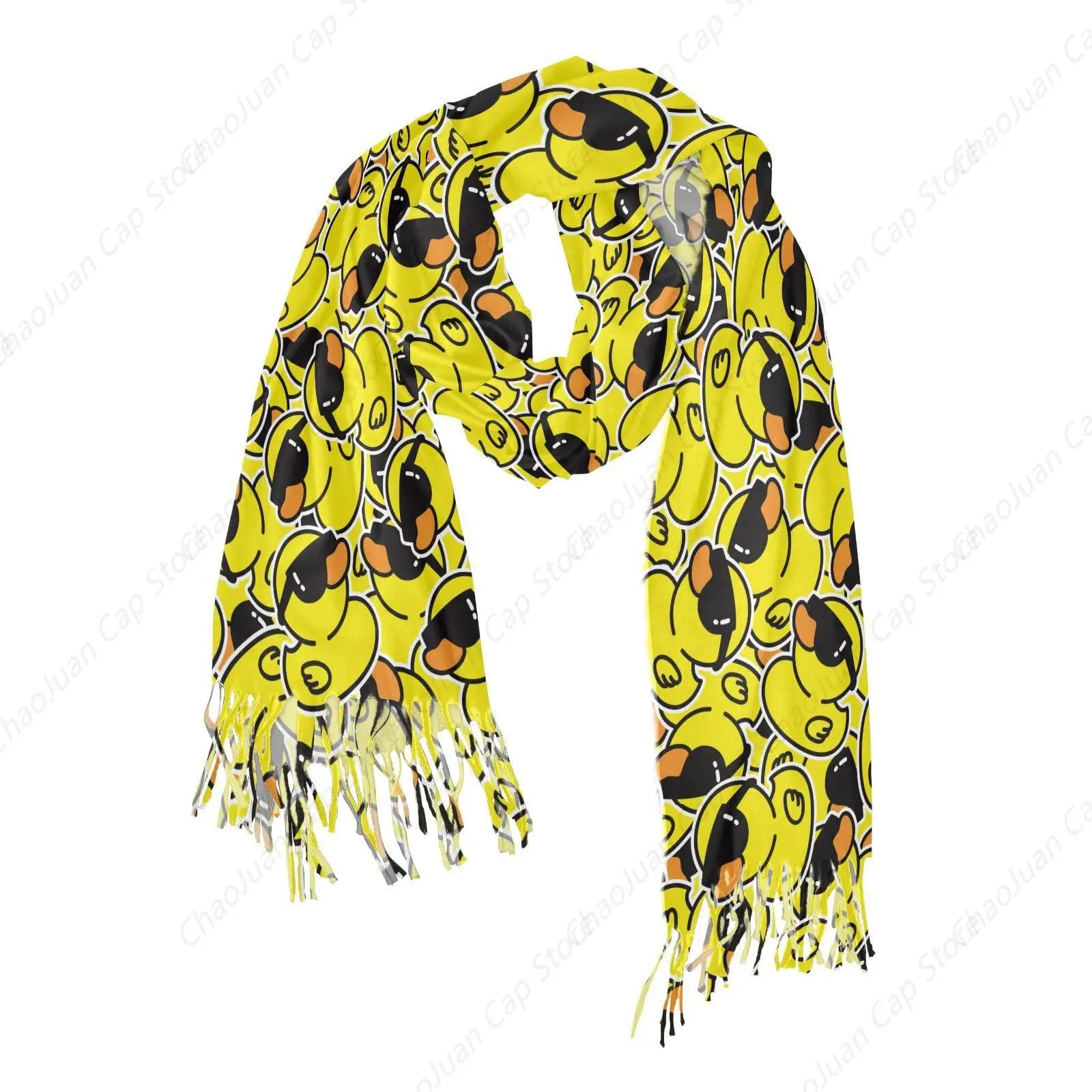 

Женский шарф-утка, шали из пашмины, осенне-зимние теплые большие шарфы, модный длинный шарф с кисточками