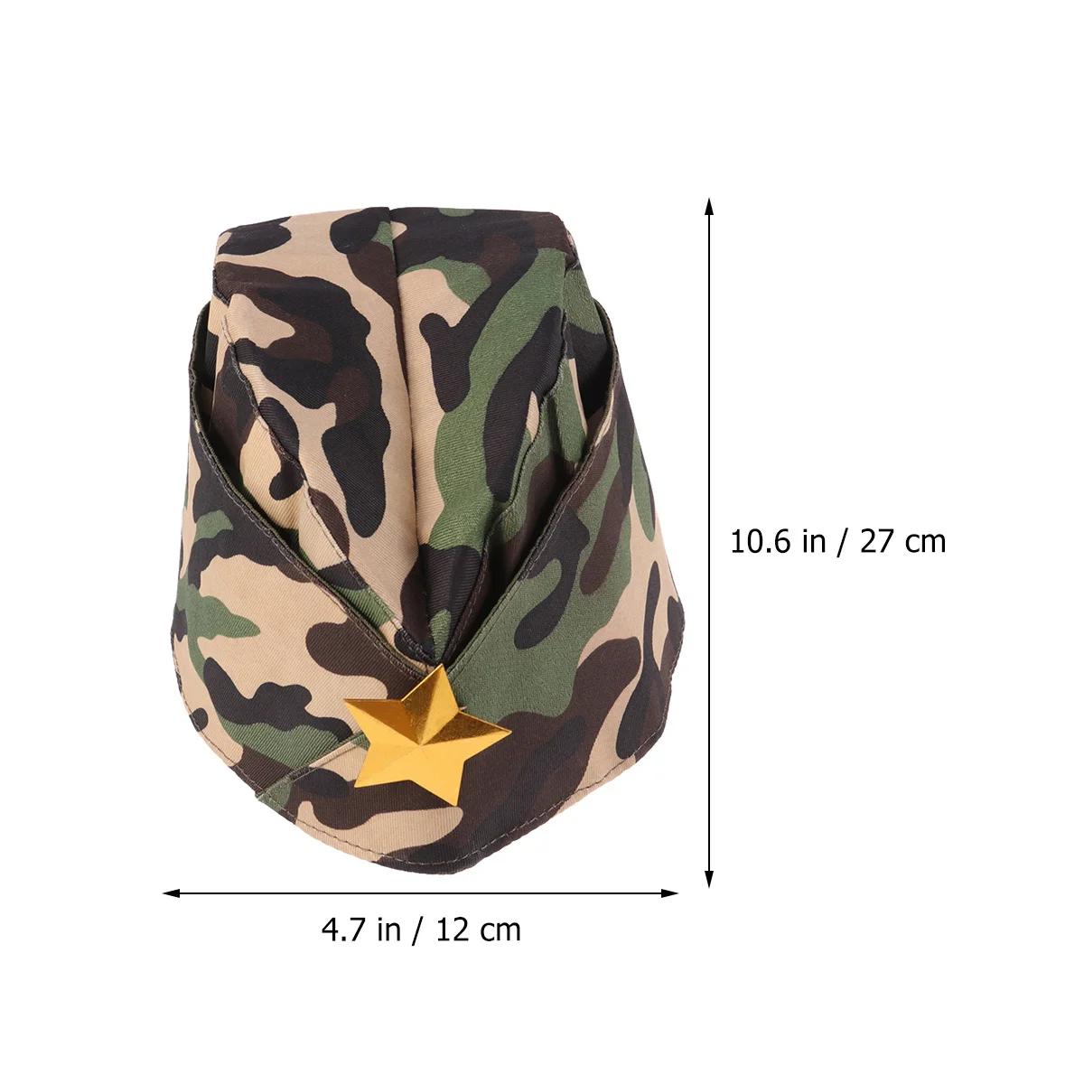 1 قطعة قبعة قارب التمويه النمط العسكري الذروة قبعة خفيفة الوزن Tricorne للحزب بحار الرقص الأحداث في الهواء الطلق قبعة القبعات