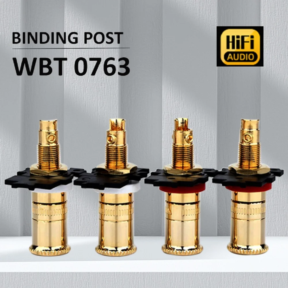 878L-S عمود ربط 0763 مطلي بالذهب محطة ملزمة آخر قفل برغي لتقوم بها بنفسك عمود ربط لمكبر للصوت #1