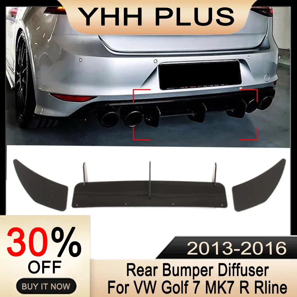 

Rear Bumper Diffuser Lip Splitter For Volkswagen Golf 7 MK7 R Rline GTI 13-16 For VW GOLF7 MK7 Accessories Auto Exterior Parts