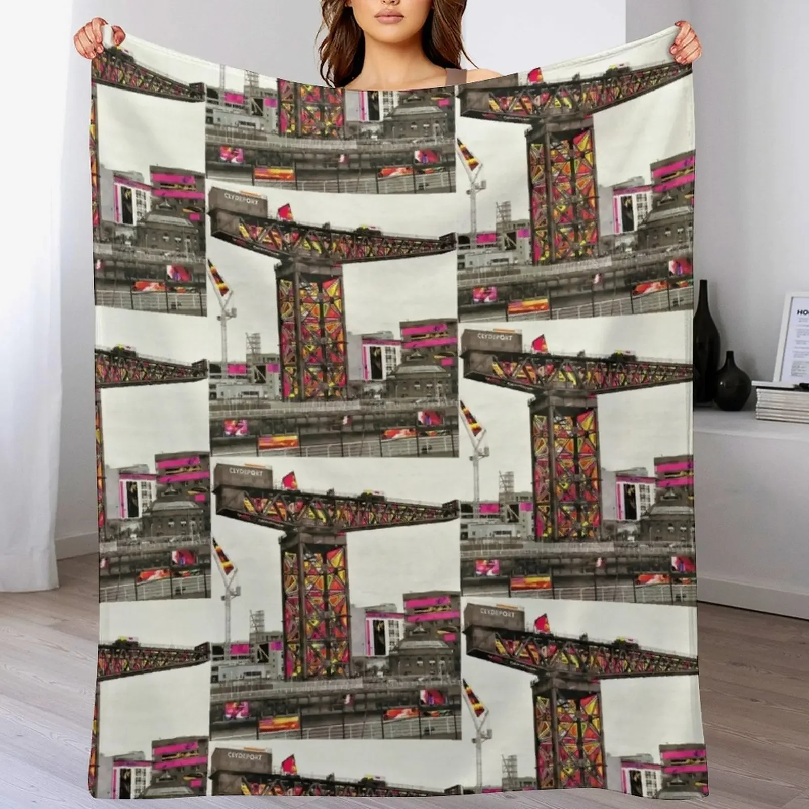 

Finnieston Crane, Glasgow Throw Blanket Soft Big christmas gifts For Sofa Thin Blankets