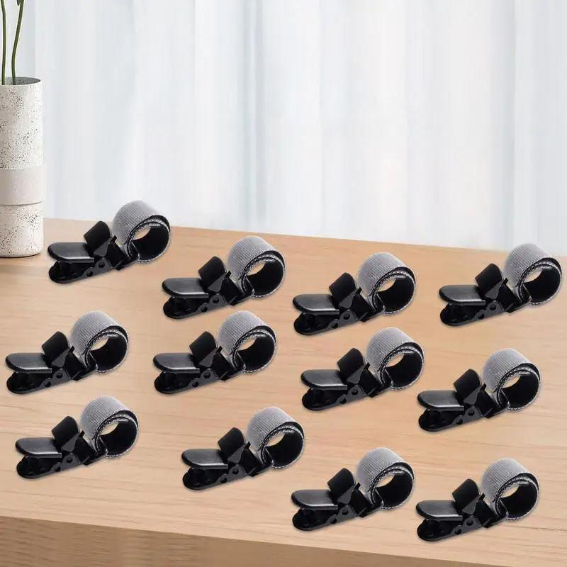 Yard Flag Clips 12 Pieces Flag Clips For Flagpole Adjustable Anti-Wind Clamps For Indoor Outdoor Garden Backyard Project