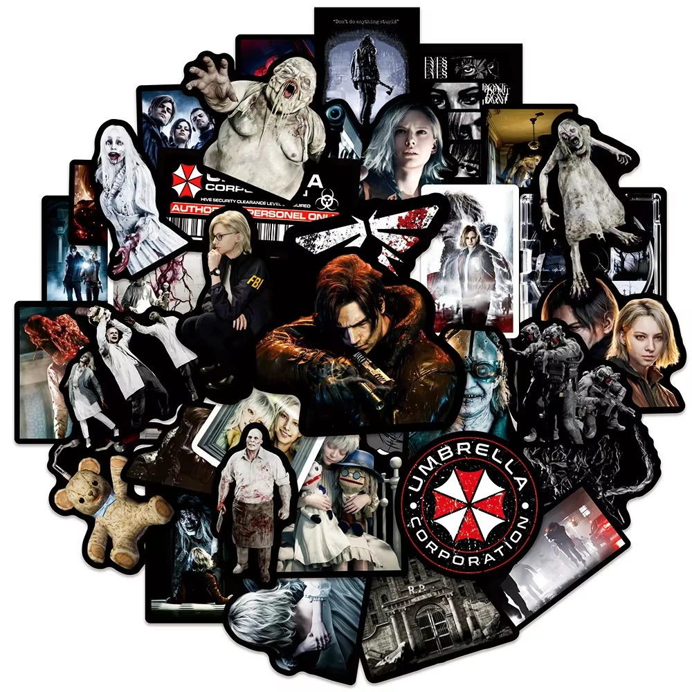 50PCS Resident Evil Requiem Game Graffiti Stickers Exquisite Fashion DIY Guitar Phone Laptop Suitcase Water Cup Skateboard Decal view 4