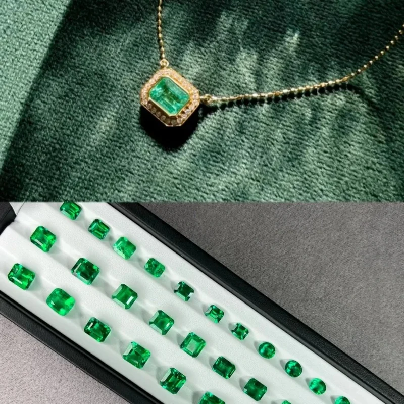 Price Per Carat Gemstones Stone Beads Hydrothermal Gram Price Jewelry Lab Grown Emerald Loose Diamond Wholesale & Customization