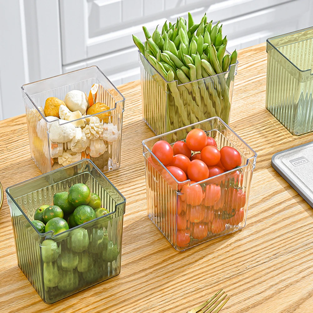 

Fridge Side Door Organizer Refrigerator Storage Box for Fruits Vegetables Snacks Food Container Transparent Kitchen Home