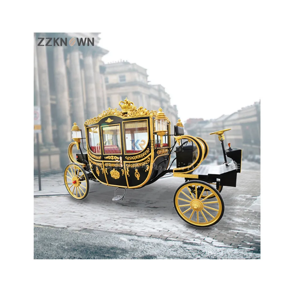 OEM Luxury Horse Carriage Carts Royal Electric Vehicle New Style Wedding Horse Drawn Carriage Trailer for Sale